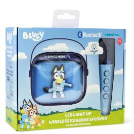 OTL Technologies Altavoz Karaoke Inalámbrico LED Bluey con Micrófono Bluetooth para Smartphone, Tablet, PC y Tarjeta TF