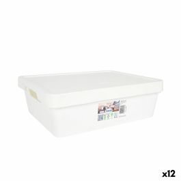 Caja de Almacenaje con Tapa Tontarelli Maya Blanco 9,2 l 36 x 28 x 11 cm (12 Unidades) Precio: 63.89000013. SKU: B12RZVZTZG