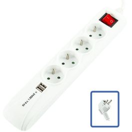 LOGON PROFESSIONAL 4-WAY+2 USB POWER STRIP: WHITE - ON/OFF SWITCH - 1.5M Precio: 14.49999991. SKU: B1FKPAEP6G