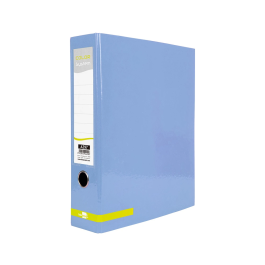 Liderpapel Archivador de Palanca A4 Forrado Celeste, Lomo 80mm, Compresor Metálico