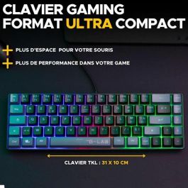 The G-Lab COMBO HYDRO Pack de Juegos 2 en 1: Teclado Gaming Preciso y Ratón Ergonómico con Cable - Negro/Gris