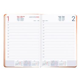 Agenda Encuadernada Liderpapel Sifnos A5 2025 Dia Pagina Color Naranja Papel 70 gr