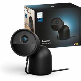 Philips Hue AUC1717288408650 Cámara Secure con cable HD 1080P para interior y exterior con soporte de escritorio, Negra