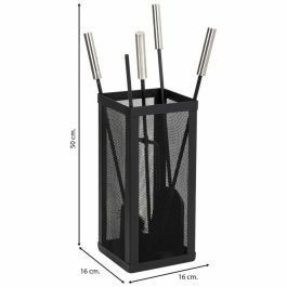 Utensilios para Chimenea Alexandra House Living Negro Hierro 16 x 50 x 16 cm