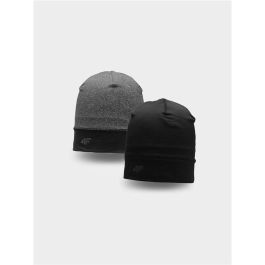Gorro 4F Negro Gris Reversible 18