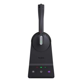 Yealink WH64 Dual Teams Auriculares Inalámbricos para Oficina/Centro de Llamadas, Binaurales, Negro, Conectividad Bluetooth y USB Tipo C