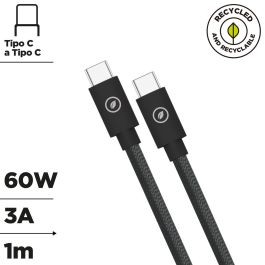muvit for change cable magnético Tipo C a Tipo C 3A 60W 1m negro