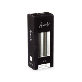 Set 6 Cirios Plata 15 cm 6 Horas - Acorde (12 Unidades) Set 6 Cirios Plata 15 cm 6 Horas - Acorde (12 Unidades)