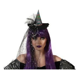 Sombrero Mini Bruja con Velo y Detalles Iridiscentes para Disfraz de Halloween Precio: 1.49999949. SKU: B14EEPNWMW