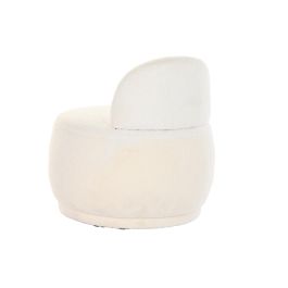 DKD Home Decor Sillón Moderno Poliéster Blanco Desmontable 66x66x66 cm Asiento 43 cm