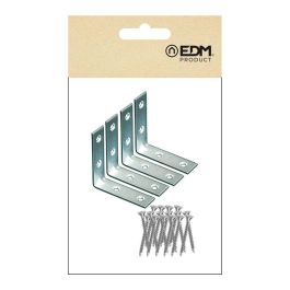 Edm Ángulo Refuerzo An02 Acero Zincado 30 x 30 x 15 mm 4 Unidades Tornillería Incluida