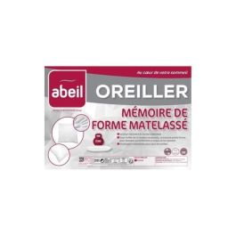 Abeil Almohada Viscoelástica Acolchada de Microfibra 100% Poliéster, Relleno de Copos, 950 gr/m², 60x60 cm Blanco