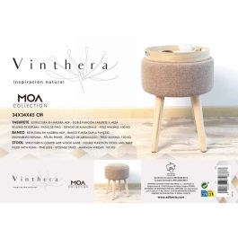 Taburete con Almacenaje Moa Vinthera 34x34x45 cm Peso Max 100 kg