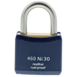 Burg Wachter DUO 460 Ni 40 SB Juego de 2 candados de doble cierre, Acero inoxidable marino