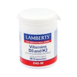 LAMBERTS Vitamina D3 2000 UI + K2 90 mcg 90 Cápsulas Natural MK-7, apto para vegetarianos Precio: 35.5899995. SKU: B1GS9TF7MM