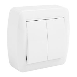 Doble conmutador superficie mural 74 x 72 x 28 mm Precio: 6.50000021. SKU: S7906956