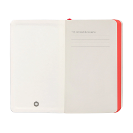 Antartik Cuaderno A6 Tapa Blanda Rayas Negro y Rojo 100 Hojas 80gr FSC