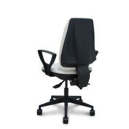 PIQUERAS Y CRESPO Silla Elche asincro bali blanco brazos fijos base piramidal ruedas de nailon de 65mm PIQUERAS Y CRESPO Silla Elche asincro bali blanco brazos fijos base piramidal ruedas de nailon de 65mm