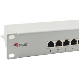 EQUIP Patchpanel 16x RJ45 Cat6 19" FTP 1HE ISO/IEC, Gris Claro
