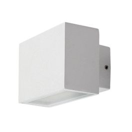 RABALUX RAB-77074 Aplique de Pared Exterior Moderno Mataro LED 7W 580Lm 4000K Luz Natural IP54 Blanco Aluminio Cristal RABALUX RAB-77074 Aplique de Pared Exterior Moderno Mataro LED 7W 580Lm 4000K Luz Natural IP54 Blanco Aluminio Cristal