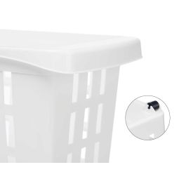Organizador plástico para armario con ruedas, blanco Kipit 17.5x26x46 cm (12 Unidades)