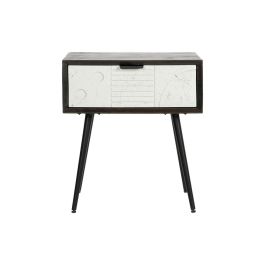 Mesita De Noche Moderno DKD Home Decor Wengue Blanco 38 x 50 x 45 cm