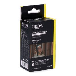 Edm Linterna Frontal con Sensor Recargable 8W LED Cob 280lm IP44 Luz Fría