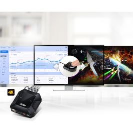 Aten CS22H 2 Puertos USB 4K HDMI Cable KVM Switch con Selector de Puerto Remoto