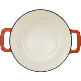 Fontestic Cacerola con tapa Hierro fundido esmaltado Ø24 cm 4,6 L Apta para inducción Resistente al óxido