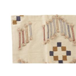 DKD Home Decor Funda Cojín Beige Poliéster Algodón 40 x 60 cm Cierre Cremallera Oculta