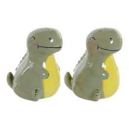 DKD Home Decor Salero Infantil Dinosaurio Set de 2 de Dolomite Verde 7 x 7.7 x 6.6 cm Apto Microondas Precio: 2.80962. SKU: S3014805