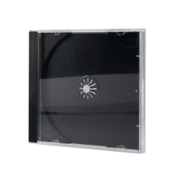 Q-connect Caja CD/DVD con Interior Negro - Pack 10 Unidades - Almacenamiento y Protección