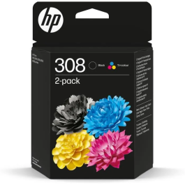 HP Pack Tinta Negro + Tricolor Envy Series 6110, 6120, 6130, 6520, 6530 Nº 308 Precio: 35.50000003. SKU: B15L74ALYW