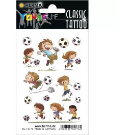 HERMA 15176 Tatuajes Adhesivos Classic Soccers Multicolor para Niños - Fácil Aplicación y Remoción Precio: 12.89000053. SKU: B123WYWFDG