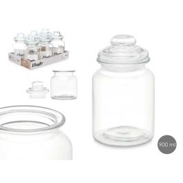 Tarro Redondo Liso Tapa Cristal 900Ml Vivalto 11X18CM (12 Unidades) Precio: 34.78999986. SKU: B1JN64SMLK
