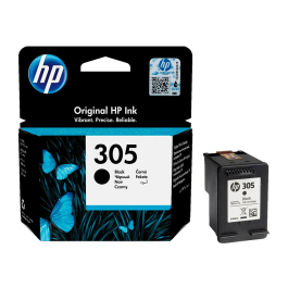 HP Cartucho Tinta Negro Nº 305 para Deskjet 2300, 2700 Serie, Plus 4100, Envy 6000, Pro 6400, 4210E
