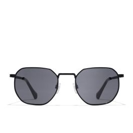 Hawkers SIXGON #black Gafas de Sol Redondas de Acero Inoxidable para Adultos con Filtro UV400 Color Negro