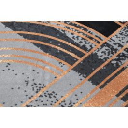 DKD Home Decor Alfombra Moderna de Poliéster, Diseño Geométrico Negro y Dorado, 240x60 cm, Pack de 2 Unidades (260 gsm) DKD Home Decor Alfombra Moderna de Poliéster, Diseño Geométrico Negro y Dorado, 240x60 cm, Pack de 2 Unidades (260 gsm)