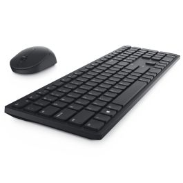 DELL KM5221W Combo Teclado y Ratón Inalámbrico RF para Oficina, Teclado Completo con Numérico, Ratón Óptico 1600 DPI, Negro