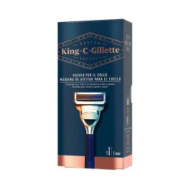 Gillette KING neck razor - Máquina de Afeitar para Cuello Hombre, 2 Hojas, Suave, Anti-Irritación, Perfilado de Bordes, 1 unidad Precio: 13.89000019. SKU: S0585400