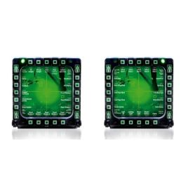 Thrustmaster Dial multifunción MFD COUGAR para PC, Panel de cabina USB con 2 bases multidireccionales, 20 botones, 4 interruptores y luz de fondo