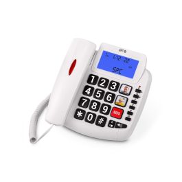 SPC Comfort Volume 2 3296B Teléfono Fijo Blanco | Pantalla Iluminada, Manos Libres, Compatible Audífonos, +10dB Sonido, 3 Memorias con Foto Precio: 32.88999978. SKU: B1KP49C7MW