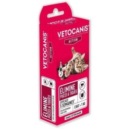VETOCANIS Spot on Fipronil Pipette, Anti Pulgas y Anti-Ticks - Para gatos VETOCANIS Spot on Fipronil Pipette, Anti Pulgas y Anti-Ticks - Para gatos