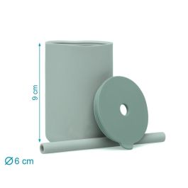 KioKids Vaso de Silicona con Pajita y Tapa Antiderrame para Bebés +6 Meses, 180ml, Color Sage, Apto Lavavajillas Microondas Congelador