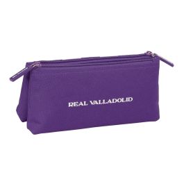 Neceser de Viaje Real Valladolid C.F. Blanco Morado Deportivo 22 x 10 x 8 cm