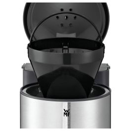 WMF 0412150011 Stelio Cafetera de Filtro 1.25L, 1000W, Negra/Acero Inoxidable, Semi-Automática con Jarra y Plato Caliente