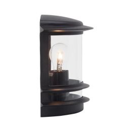 HOLLYWOOD-Aplique de exterior con sensor de H25cm Brilliant Black HOLLYWOOD-Aplique de exterior con sensor de H25cm Brilliant Black