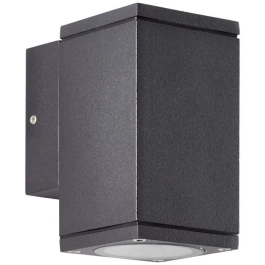 Brilliant Aplique de Exterior HALLY BRI90959A58, Metal y Cristal Antracita, LED GU10 10W, IP44