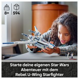 Lego Star Wars 75399 Caza Estelar Ala-U de la Alianza Rebelde Andor Set de Construcción para Niños de 8 Años en Adelante
