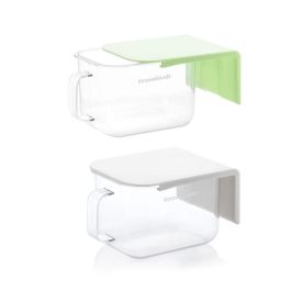 Pack Set de 3 Soportes Adhesivos para Tapas de Cocina y Organizador de Especias Adhesivo y Divisible y Recipientes de Cocina Adh